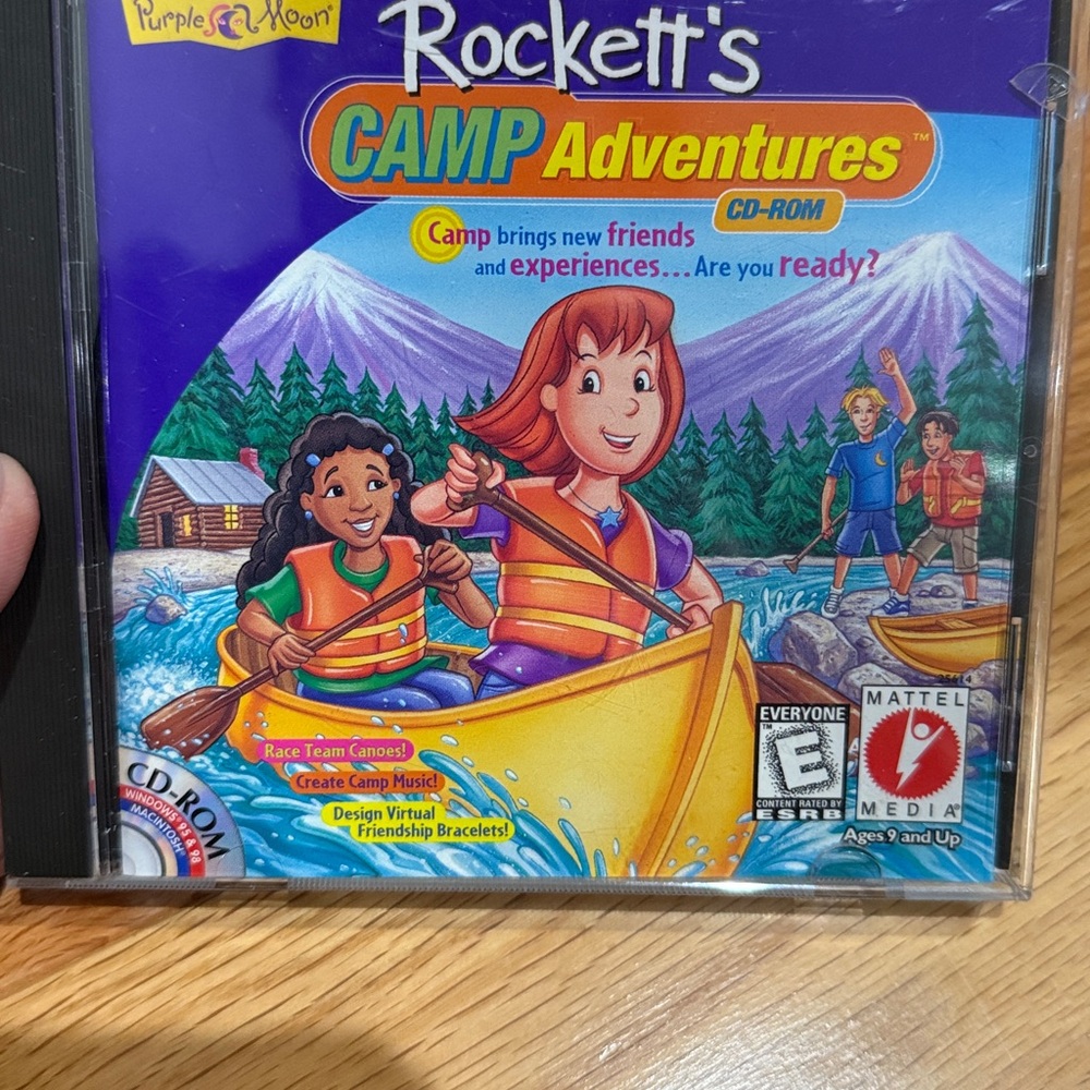 Mattel Rockett's Camp Adventures CD-ROM with Blue and Yellow Cover